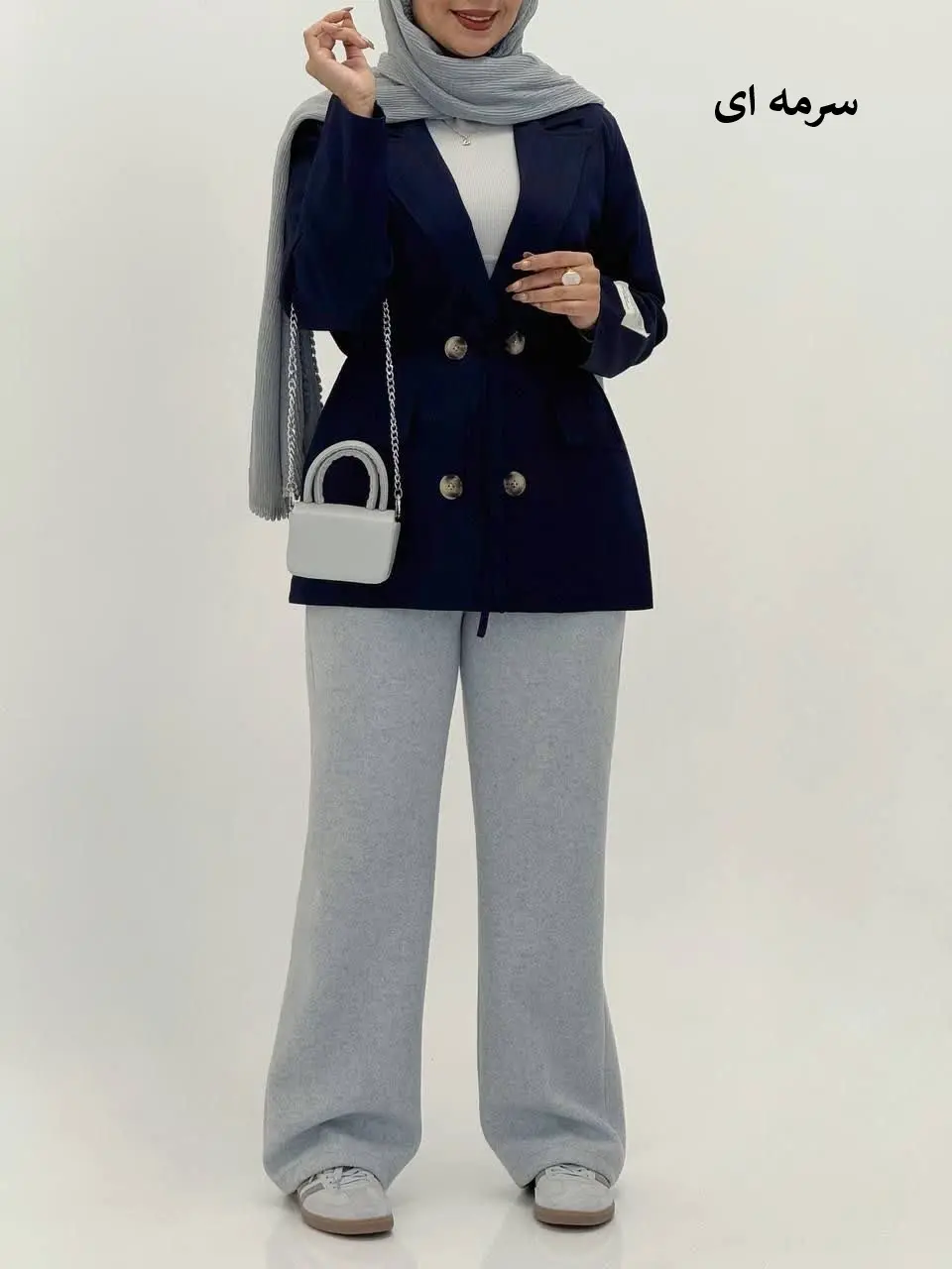 3582-مانتو کت کتان مارک